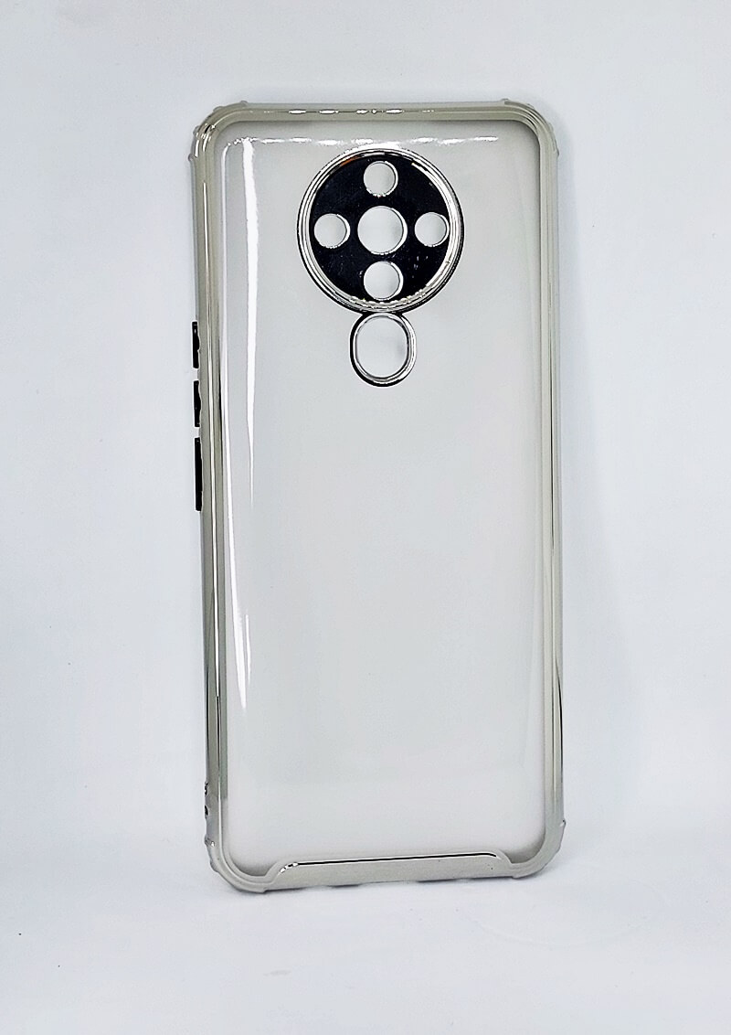 Накладка AirBamp Electroplating для Tecno Spark 6 (KE7) Silver-0